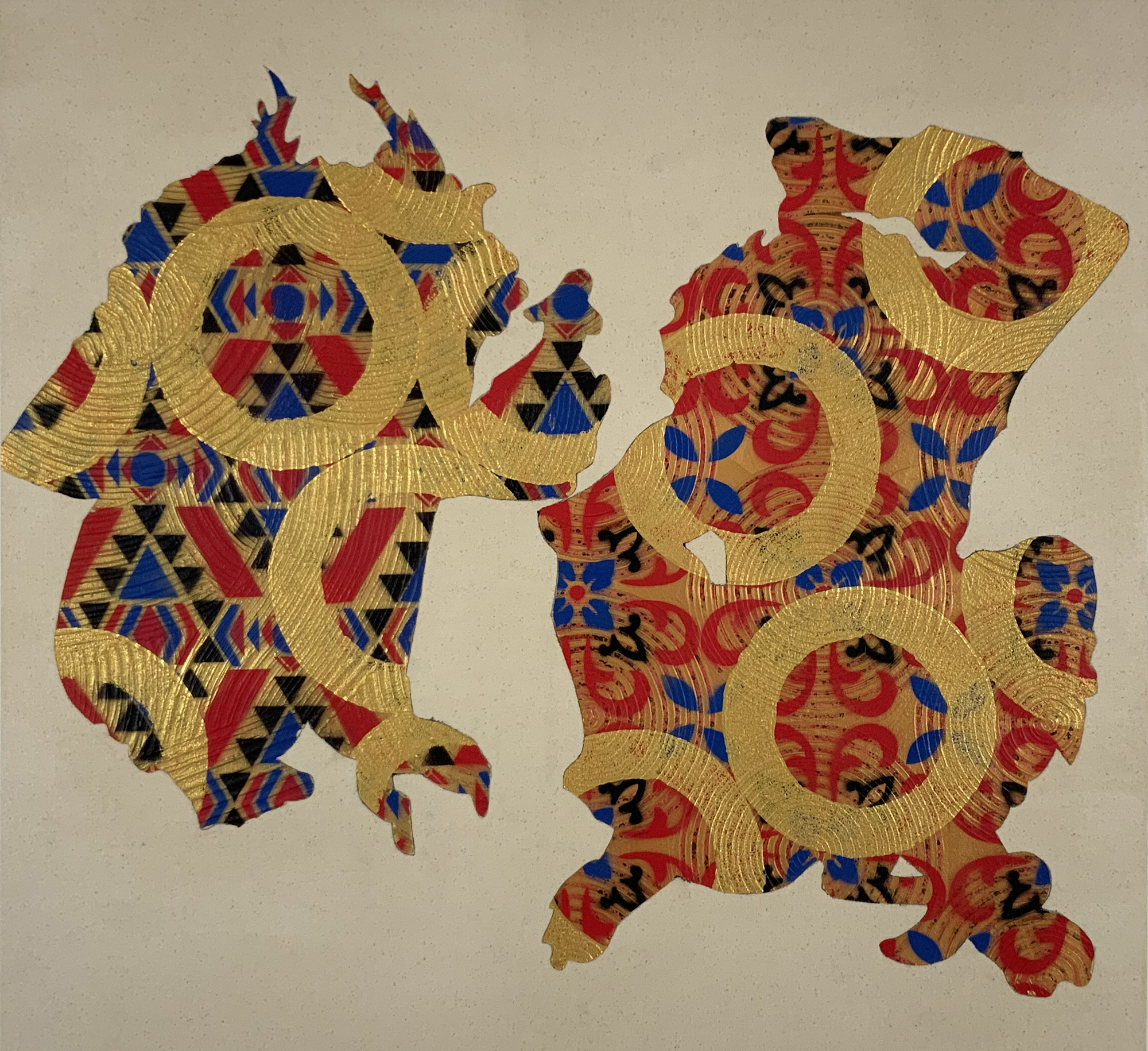 A painting of demons twisting thread from The Black Pen Project
