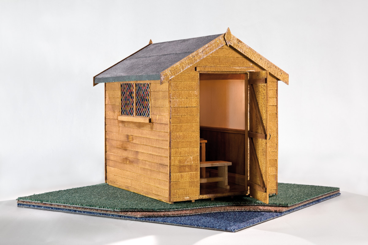 Exterior view of the Protestant shed from Deities At The Bottom Of The Garden