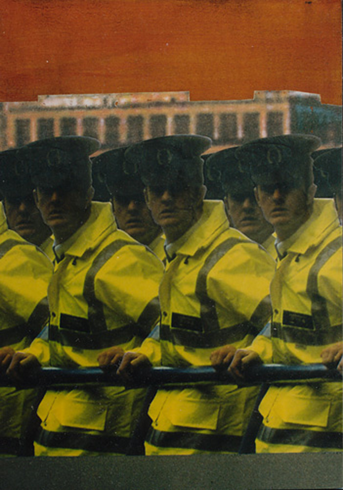 A painting of security guards
