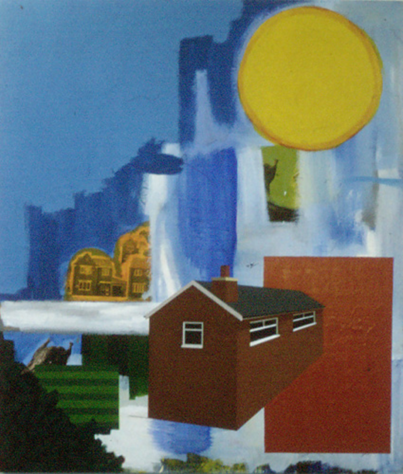 A painting of a house