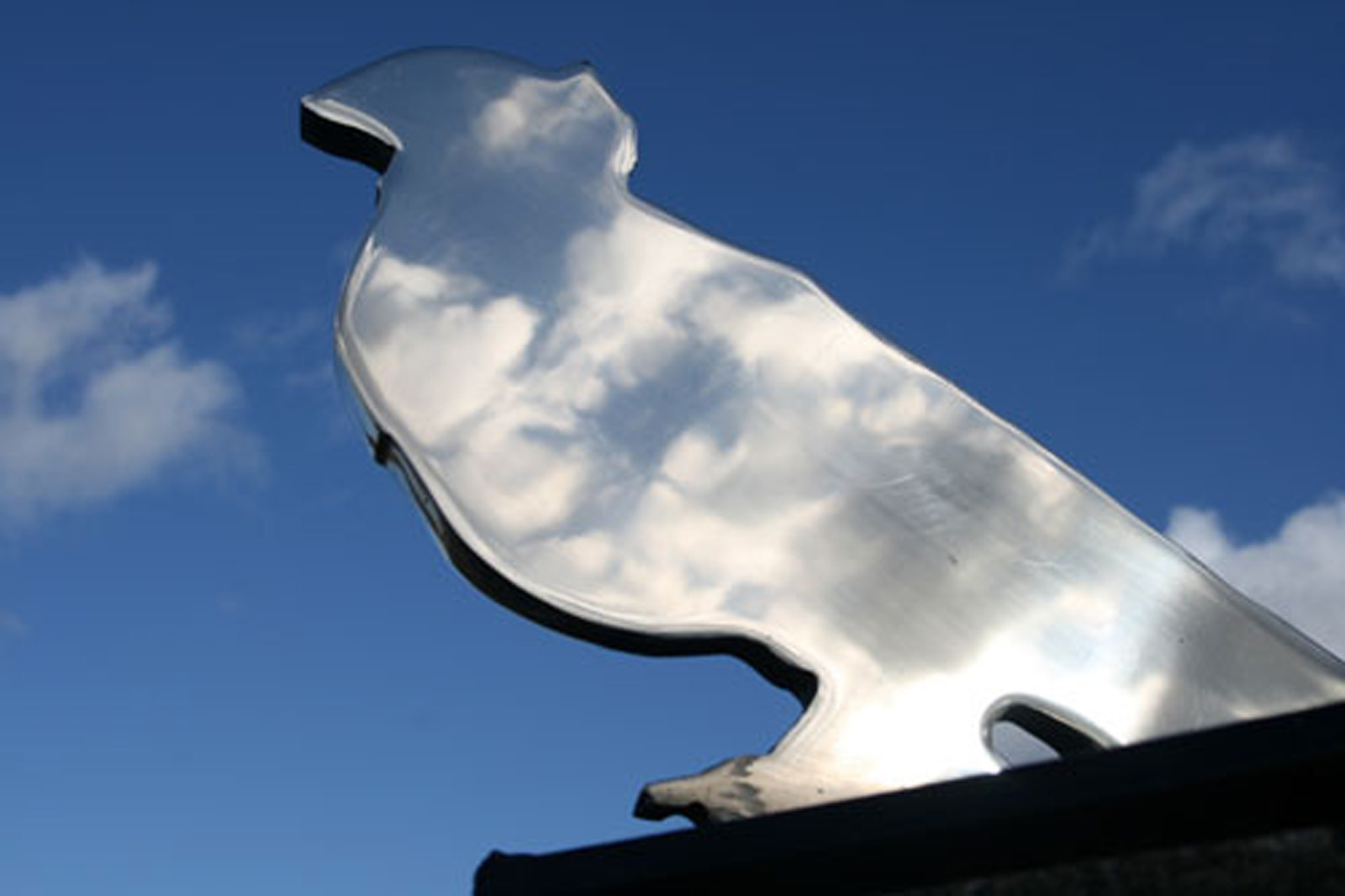 Detail of City of Peace stainless steel doves