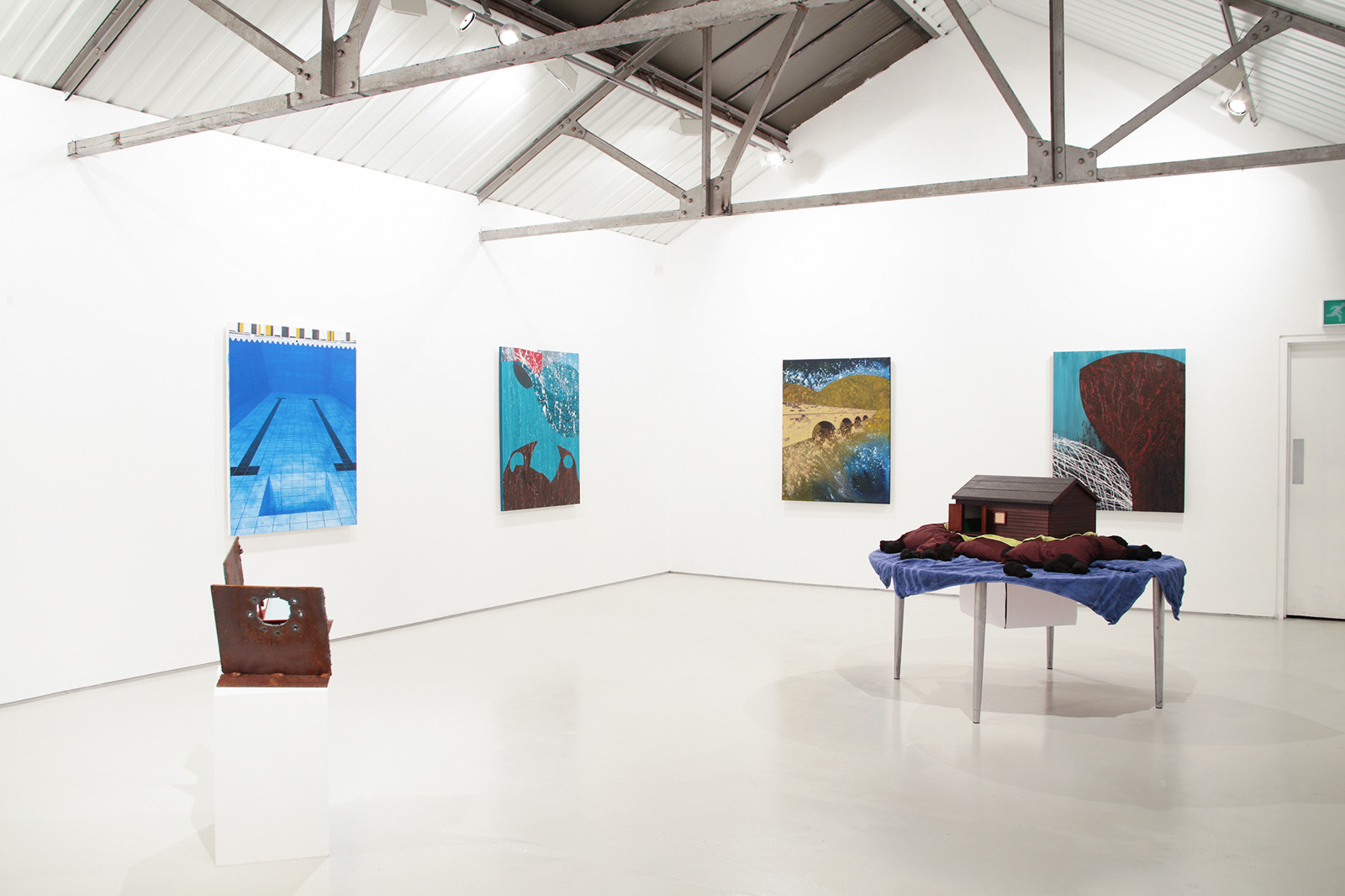 An exhibition view of Submerged at Bloc Projects