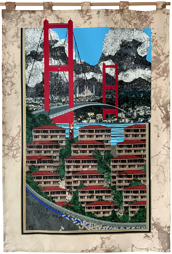 A painting of the Bosporus Bridge from The Book of Streets