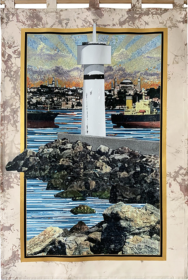 A painting of the view from Kadikoy to Sultan Ahmet from The Book of Streets