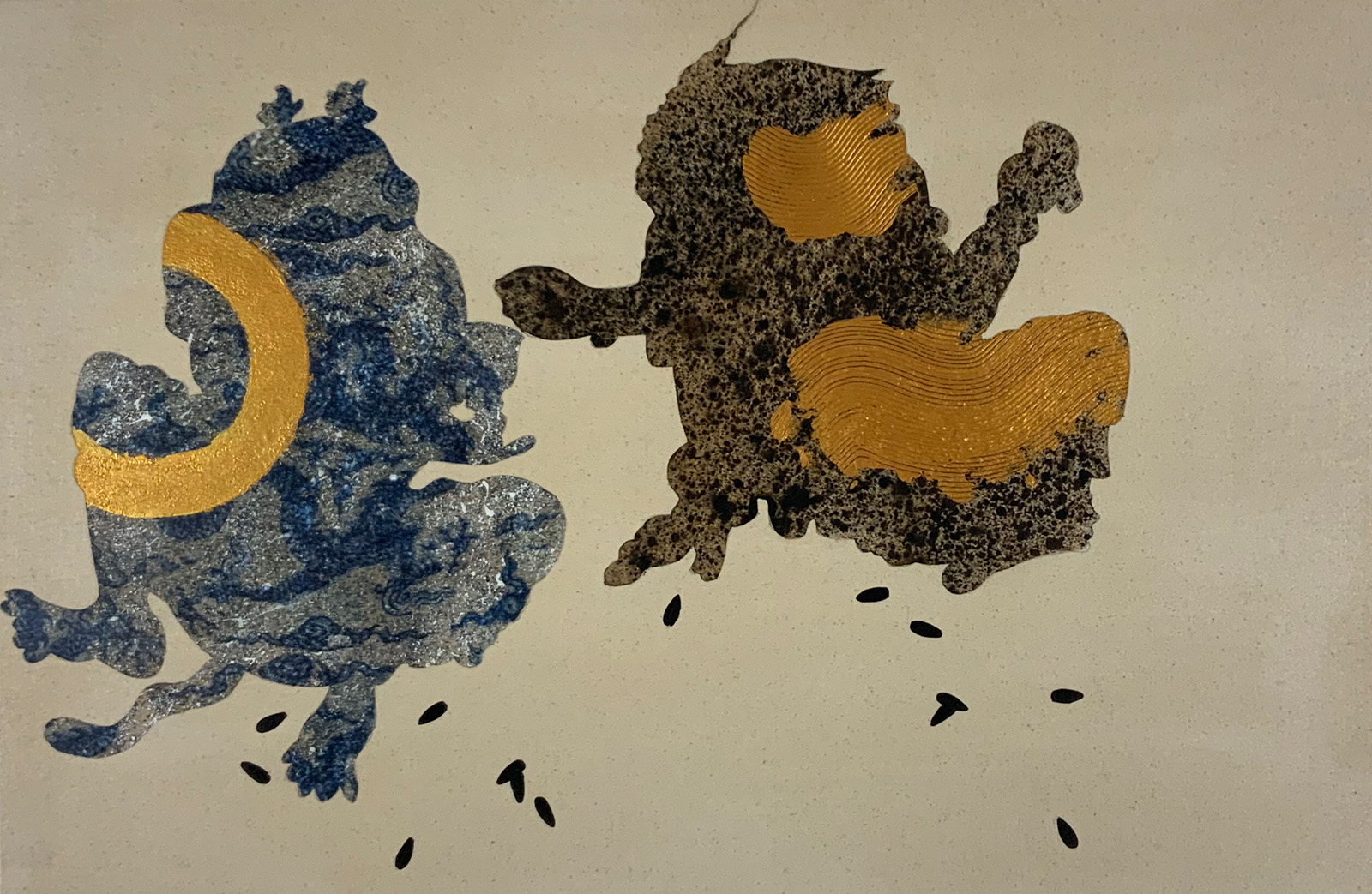 A painting of demons drinking and making music from The Black Pen Project