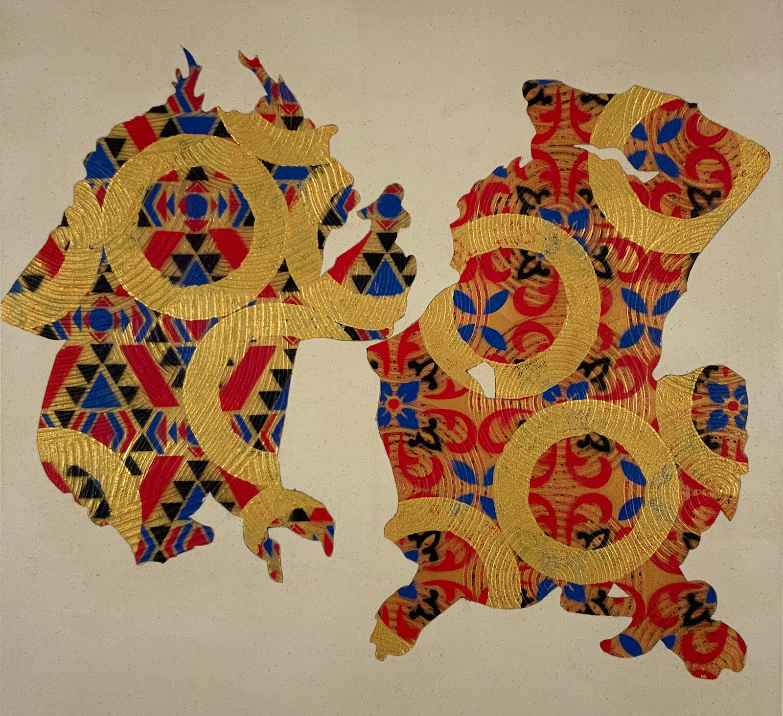 A painting of demons twisting thread from The Black Pen Project