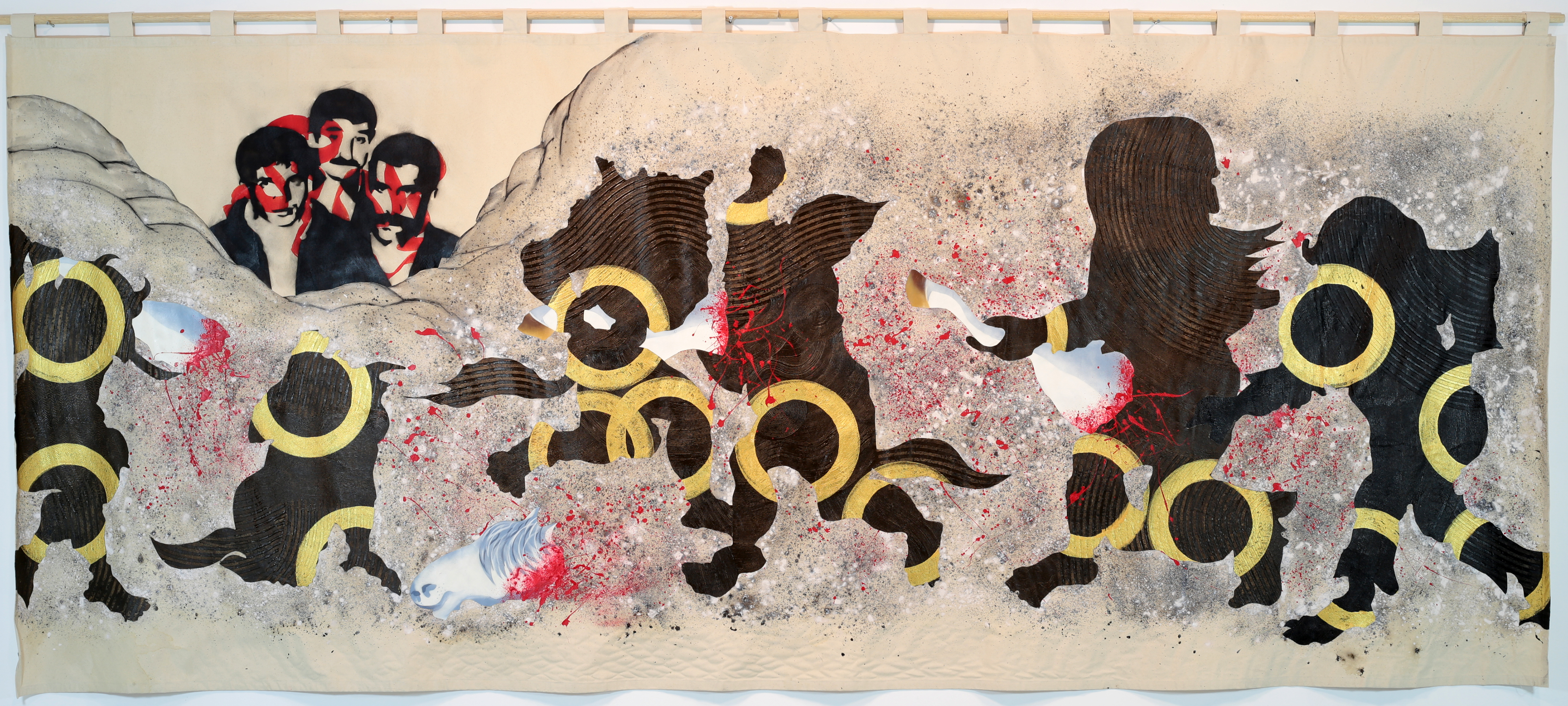 A painting of demons slaughtering a horse from Nomadic Tales