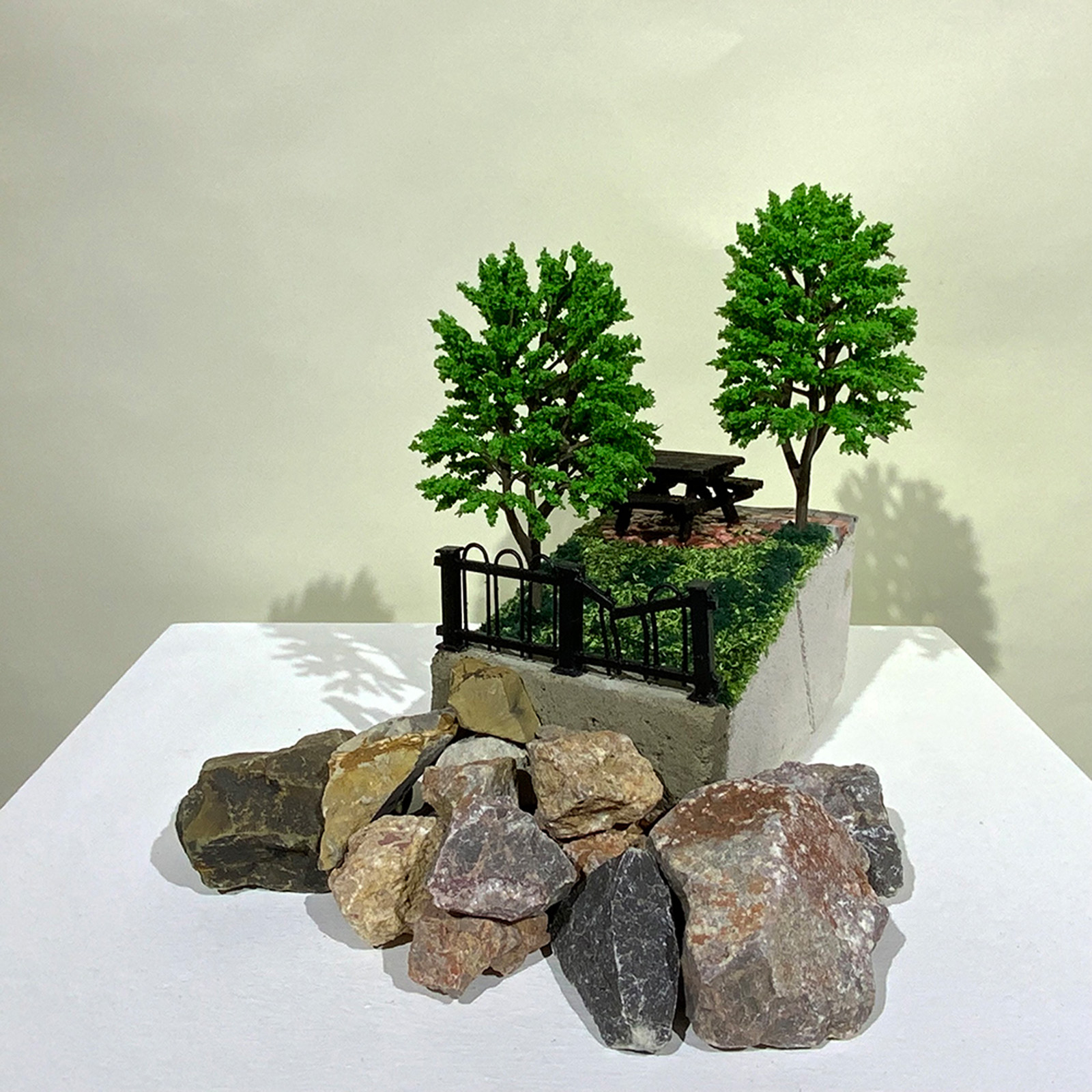 A miniature sculpture a rocky shore from On the Rubble of our Ancestors