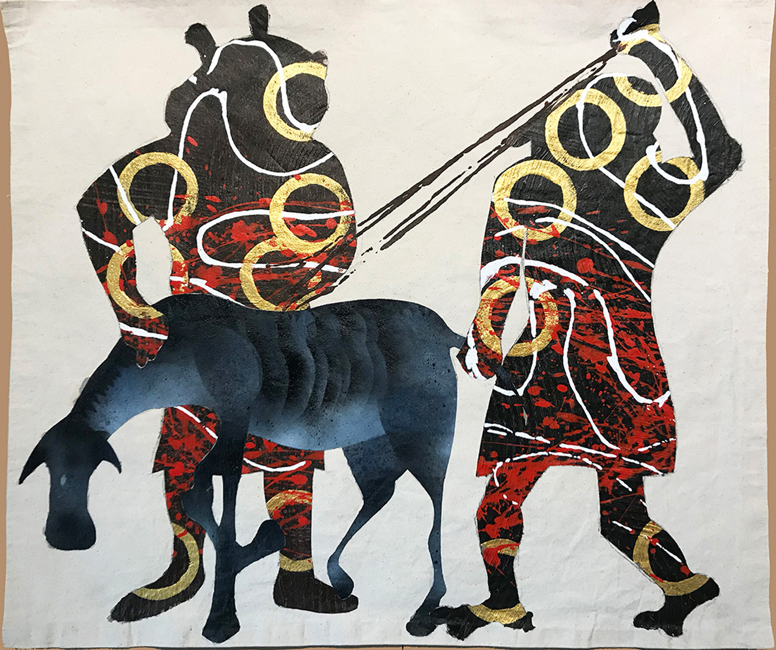A painting of demons leading a sick donkey from Şeytan Tüyü