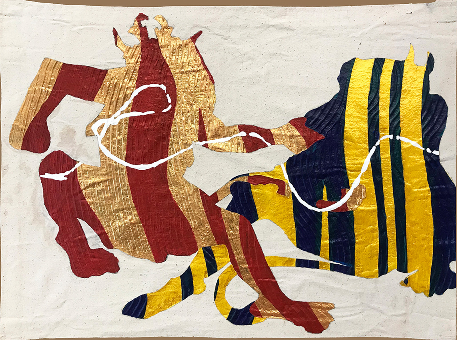 A painting of demons fighting from Şeytan Tüyü