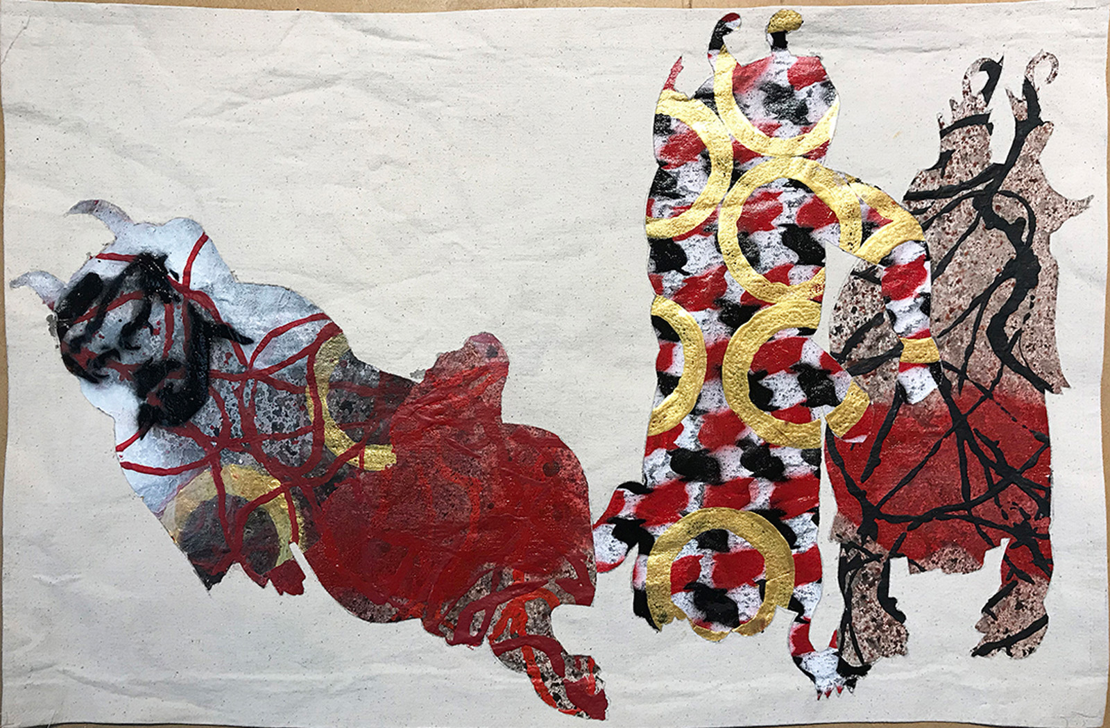 A painting of demons tied up from Şeytan Tüyü