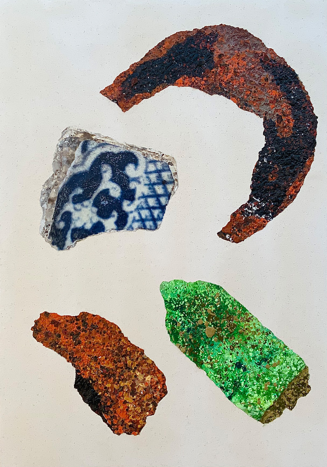 Painting of a pottery sherd from the Lincolnshire Series