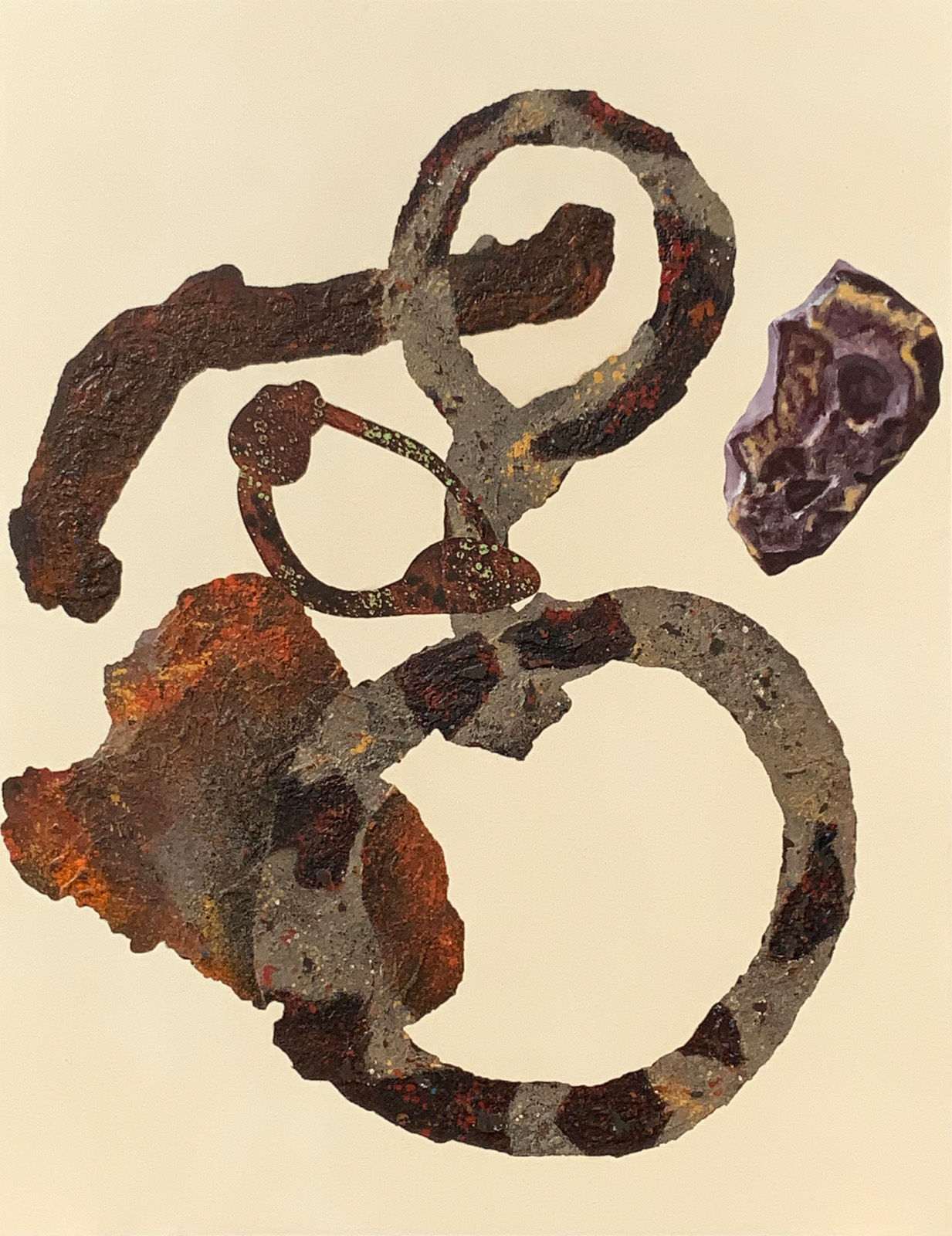 Painting of a Roman brooch from Brick & Stone, Iron & Bronze