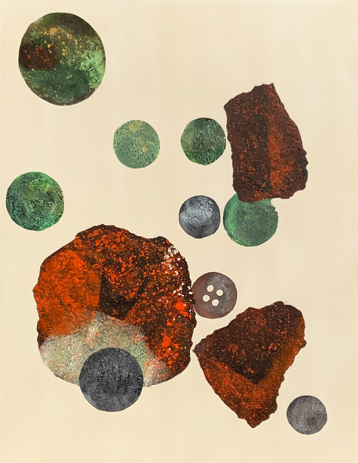 Painting of buttons from Brick & Stone, Iron & Bronze