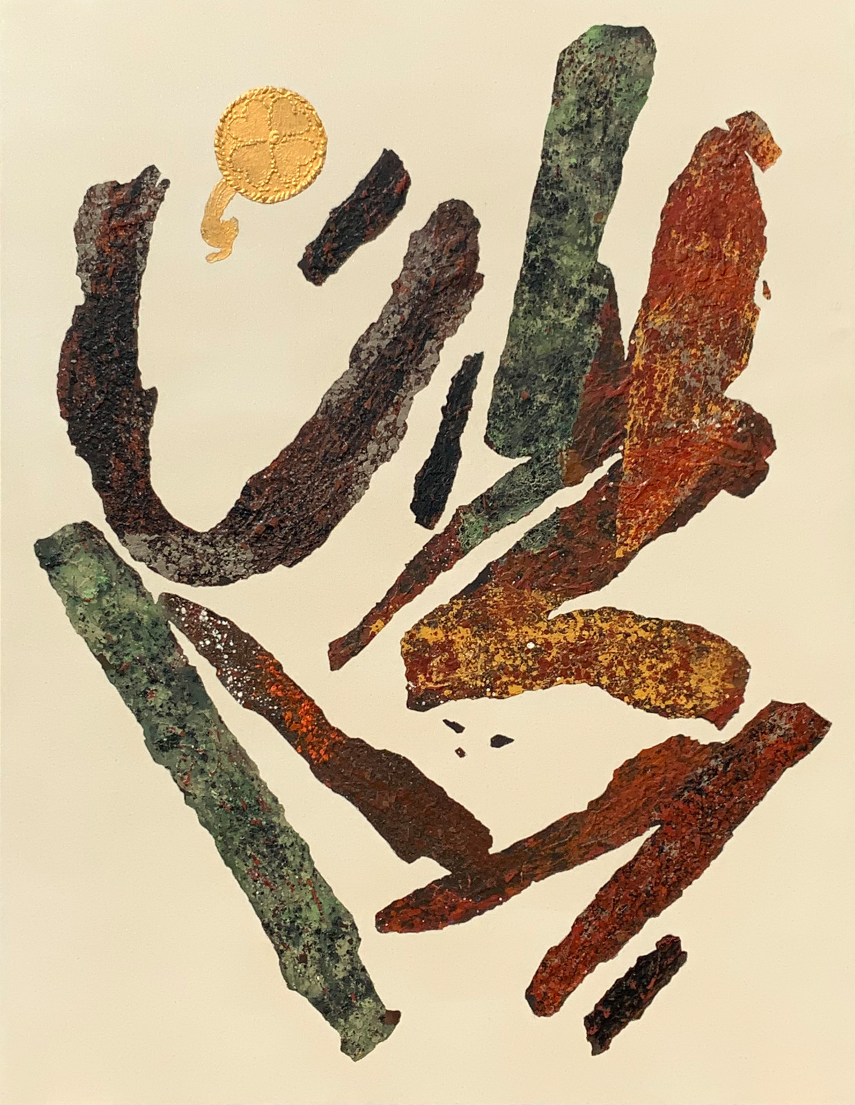 Painting of a tudor dress hook from Brick & Stone, Iron & Bronze