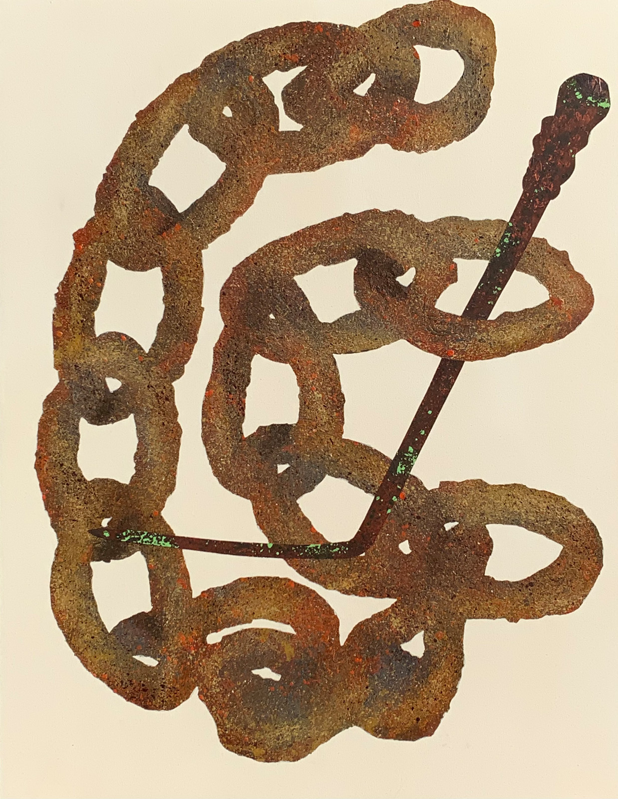 Painting of a bronze age pin from Brick & Stone, Iron & Bronze